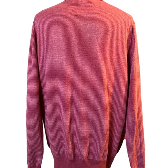 Vineyard Vines Men SZ MD Thaxter Stripe 1/4 Zip Pullover Sweater 15% Cashmere - Picture 5 of 8